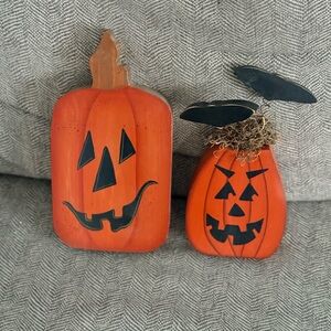 Festive Orange Pumpkin Decor Set